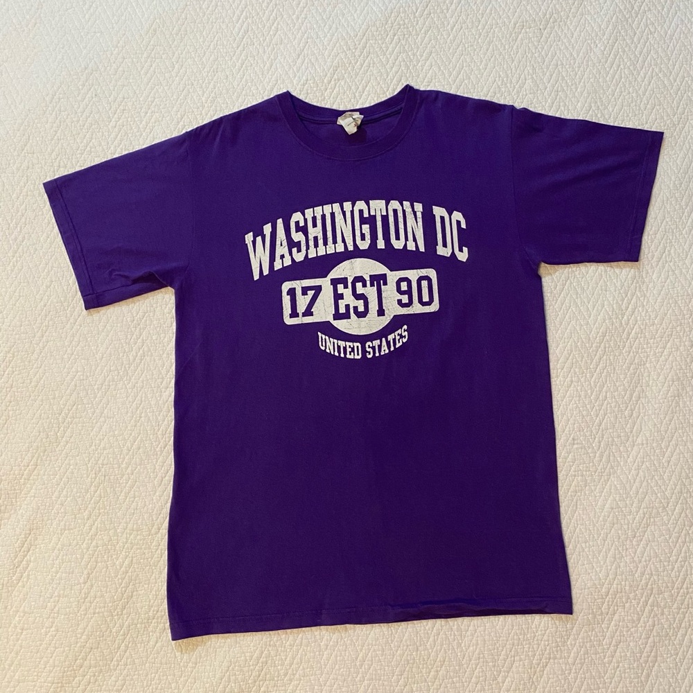 Purple Washington DC Graphic T-Shirt
